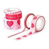 Descripción: ¡no te deje pasar por los regalos:¡brillos tu! Tape by Tape es el juego de 5 cintas adhesivas de colores para hacer cada paquete rápido, práctico y romántico. Cada cinta es diferente en grosor y fantasía, para 5 discos.