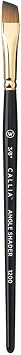 Willow Wolfe CALLIA Mixed Media Angle Shader Brush Size 1/8, Vegan Synthetic Short-Handle for Acrylic, Oil & Watercolor