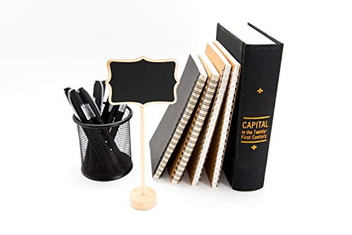 15 Pack Wood Mini Chalkboard Signs (Water-Based Chalk And Replacement Stickers Are Included) Small Rectangle Chalkboards Blackboard For Weddings, Message Board Signs And Special Event Decorations #TOP5