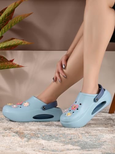 Image of DOCTOR HEALTH SUPER SOFT Women's Platform Clogs | Lightweight EVA Slip-On Garden Shoes with Adjustable Back Strap | Anti-Skid Cushioned Comfortable Casual Sandals for Indoor & Outdoor Wear