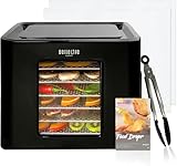 フードドライヤー Bellelife 食品乾燥機 野菜乾燥機ド ジャーキーメーカー 6段 最新型 2in1 ヨーグルトメーカー 発酵食品 梅干し 干し芋 鰹節 野菜 肉 乾燥機 ドライフルーツ ドライフード 専用レシピ 0.5h〜48h 無添加 BLF-400DLS【マジックシート6枚セット】