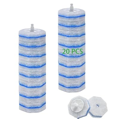 20 Count Toilet Wand Refills Fits Clorox Wand, 3X Cleaning Exclusive Upgrade Formula Disposable Toilet Bowl Wand Refills, No Falling Apart, Fits Most Brand Toilet Brushes Cleaning Systeam