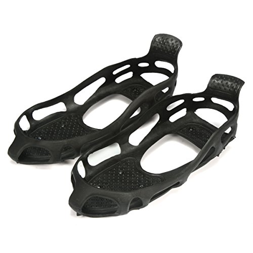 YONGYAO 24 Spikes Anti-Rutsch-Stollen Schnee EIS Schlamm Steigeisen Überschuhe Stiefel Schuh Gripper S-XL-M Cover
