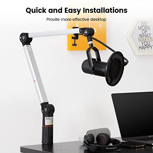 THRONMAX Flex S5 Professional Boom Arm Mic Stand for Game Streaming and Broadcasting