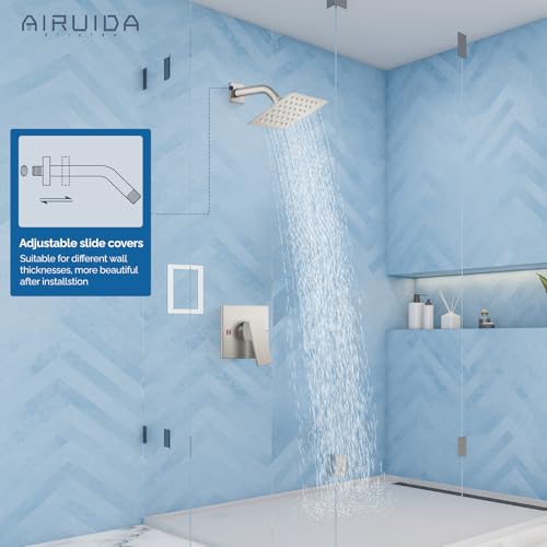 Airuida Shower Faucet Set,4 Inch Shower Valve Kit,Brushed Nickel by Airuida - Used condition - Image 3