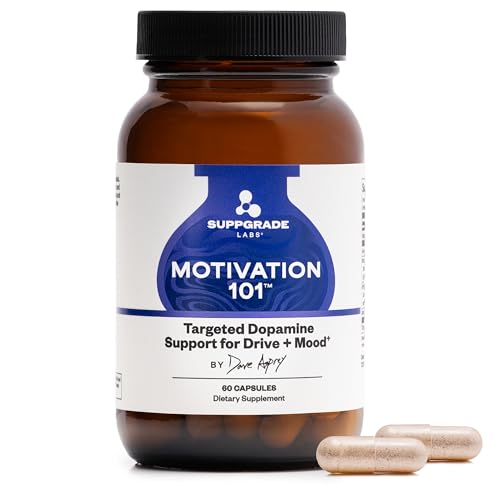 Motivation 101 by Dave Asprey | Targeted Dopamine Support for Drive + Mood | Supports Focus, Memory, Learning, Balanced Moods, and Positive Mental Outlook | 30 Day Supply