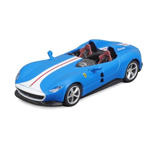 Bburago Ferrari Monza SP2: Modellauto im Maßstab 1:43, blau-weiß (18-36913B)