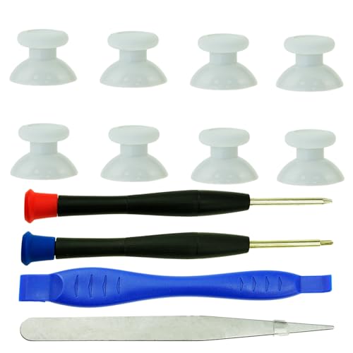 Image of 8PCS Replacement Thumbstick for Xbox Series X /S Controller, Joysticks Repair Kit for Xbox one S /X /Elite Controller, Custom Analog Thumb Sticks Parts for Xbox Core Controller (White)