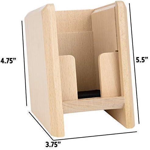 Miniatura 3 de Caja de madera Monster Guillotine, cerradura antirrobo y llave, capacidad para 100 piezas de cartas coleccionables con funda, compatible con Yugioh,