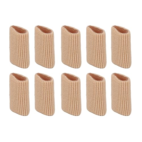10 pcs mangas de dedo de silicona, protectores de cojín de punta, mangas de tubos protectores de almohadilla de maíz suave de gel, para moño, dedo de martillo, accesorios, (Medium)