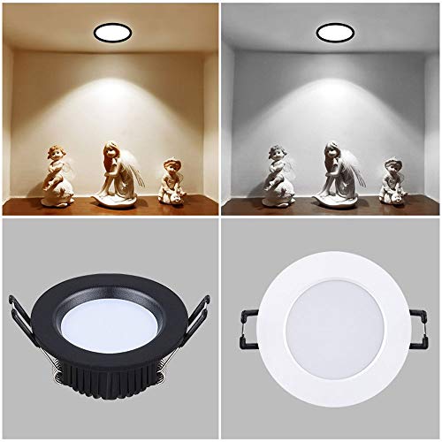 Focos redondos planos LED empotrables mini downlight ultra delgado blanco neutro 4000K 4