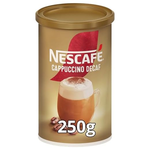 NESCAFÉ GOLD CAPPUCCINO DESCAFEINADO, cremoso café soluble con leche desnatada, Bote 250 g, 250 gramo, 1