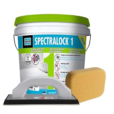 LATICRETE Spectralock 40 Colors Grout Bundle, Rubi Grout Floats PRO, Hidro Rounded Sponges (Bright White)