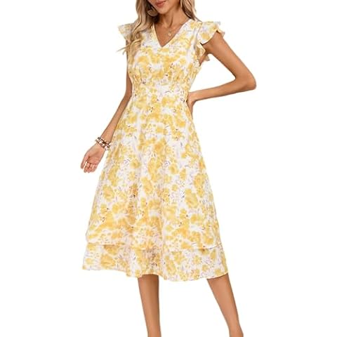 Kate Kasin Women's Summer Flutter Dress Cover