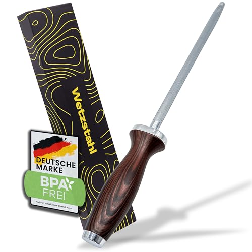 Netrox - Premium Wetzstahl für Messer schärfen Hochwertiger Profi Messerschärfer Schleifstab für langanhaltende Schärfe Messerstahl Wetzstab Küchenwerkzeuge Knife Sharpener Schärfstab