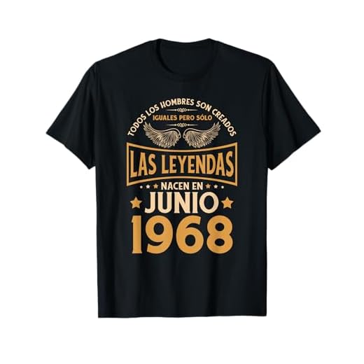 Cumpleaños Hombre Regalos Las Leyendas Junio 1968 Camiseta