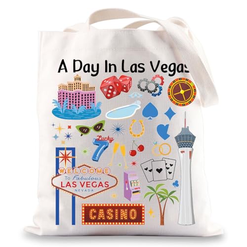 G2TUP Las Vegas Travel Tote Las Vegas Souvenir Trip Vacation bag A Day In Las Vegas gift For Women (A Day In Las Vegas Tote)
