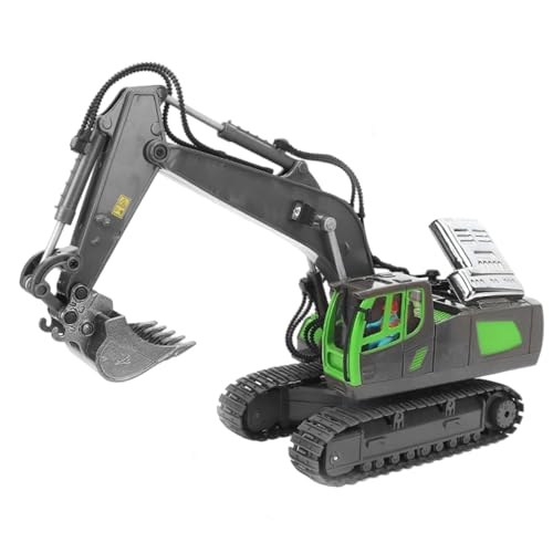 Excavatrice 2025 jouet télécommandé de jardin, pelleteuse verte sons et lumières