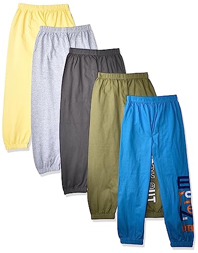 Image of T2F Boys Mid Rise Regular Fit Track Pants Pack of 2