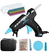 Hot Glue Gun, Mini Melt Glue Gun Kit Anti-fire with Glue Sticks Clear & Colorful Craft Glue Gun S...