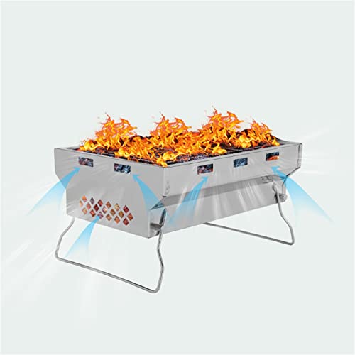 LCRACK BBQ Grill,Humanize Compact Foldable Portable Multifunction Barbecue Grill Outdoor Durable Strong Charcoal bbq Fire (Size : #1) - Image 5