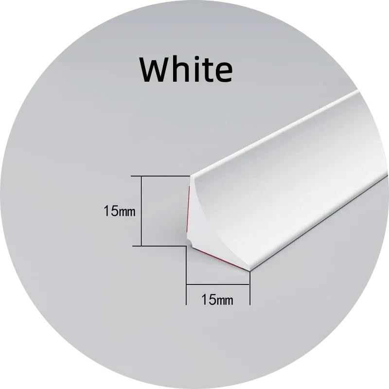 Schwallschutzleiste Dusche 50-300 cm Wasserstopper Silikon-Haltestreifen Wasser-Trocken- und Nasstrennblocker Nassraum-Bodenbarriere(White,Length 300cm)