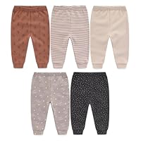 JELYLOVE 5er-Pack Unisex Baby Junge Mädchen Hosen Sets aus 100% Baumwolle Babyzubehör Neugeboren