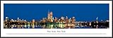 Blakeway Worldwide Panoramas Standard Frame, New York-Twin Towers at Twilight-Blakeway Panoramas Skyline Posters
