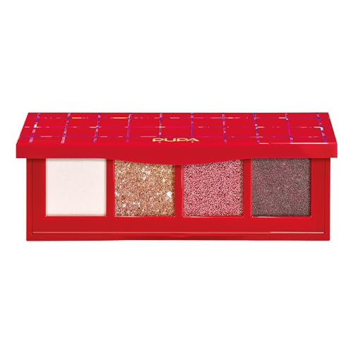 Holiday Land Eyes Palette - 002 by Pupa Milano for Women - 0.183 oz Eye Shadow, Cranberry, 5.41 ml (Pack of 1)