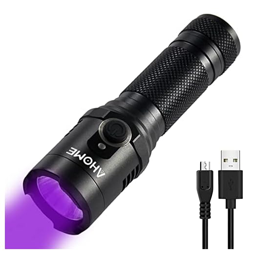 AHOME V1 UV Blacklight Flashlight [Magnetic Base] & [USB Rechargeable] 10W Black Light 395nm Ultraviolet LED Lamp, Scorpion Finder & Pet Urine Detector with 3000mAh Battery and Charging Cable