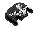 NDZ Performance Slide Cover Back Plate for Glock Gen 1-4 & PSA Dagger – Halloween Series – Black CNC Aluminum Laser Engraved – Mummy