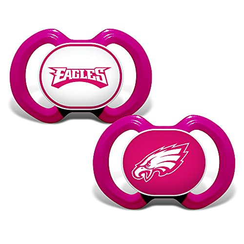 Image of Baby Fanatic Girls Pink Pacifier 2-Pack - NFL Philadelphia Eagles - Officially Licensed League Gear