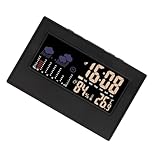 Multifunction Color Screen Weather Stations Calendar Clock with Temperature Humidity Monitor Alarm Wall Desktop Design Alarm Clock with Temperature Monitor