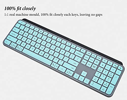 Image of Keyboard Cover Skin for Logitech MX Keys Mac Wireless Keyboard, Logitech Craft Advanced Wireless Illuminated Keyboard, Logitech MX Keys Craft Cover - Mint