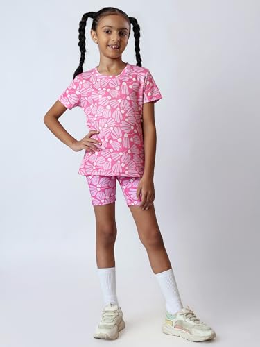 Image of Girl's Active Sports Wear Solid Short Sleeve Running Workout Tshirts Athletic Tops Lightweight Quick Dry Training Yoga Round Neck Tshirt (4 to 14 YRS)