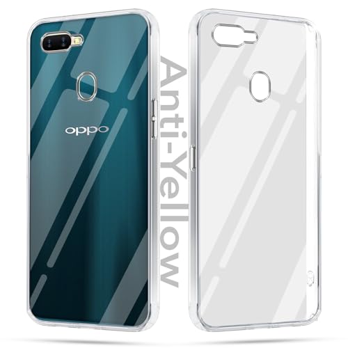 Image of Jkobi Lifetime Anti-Yellow Clear Back Cover Case for Oppo A7 (Sleek Hard Crystal | Shockproof and Camera Protection)