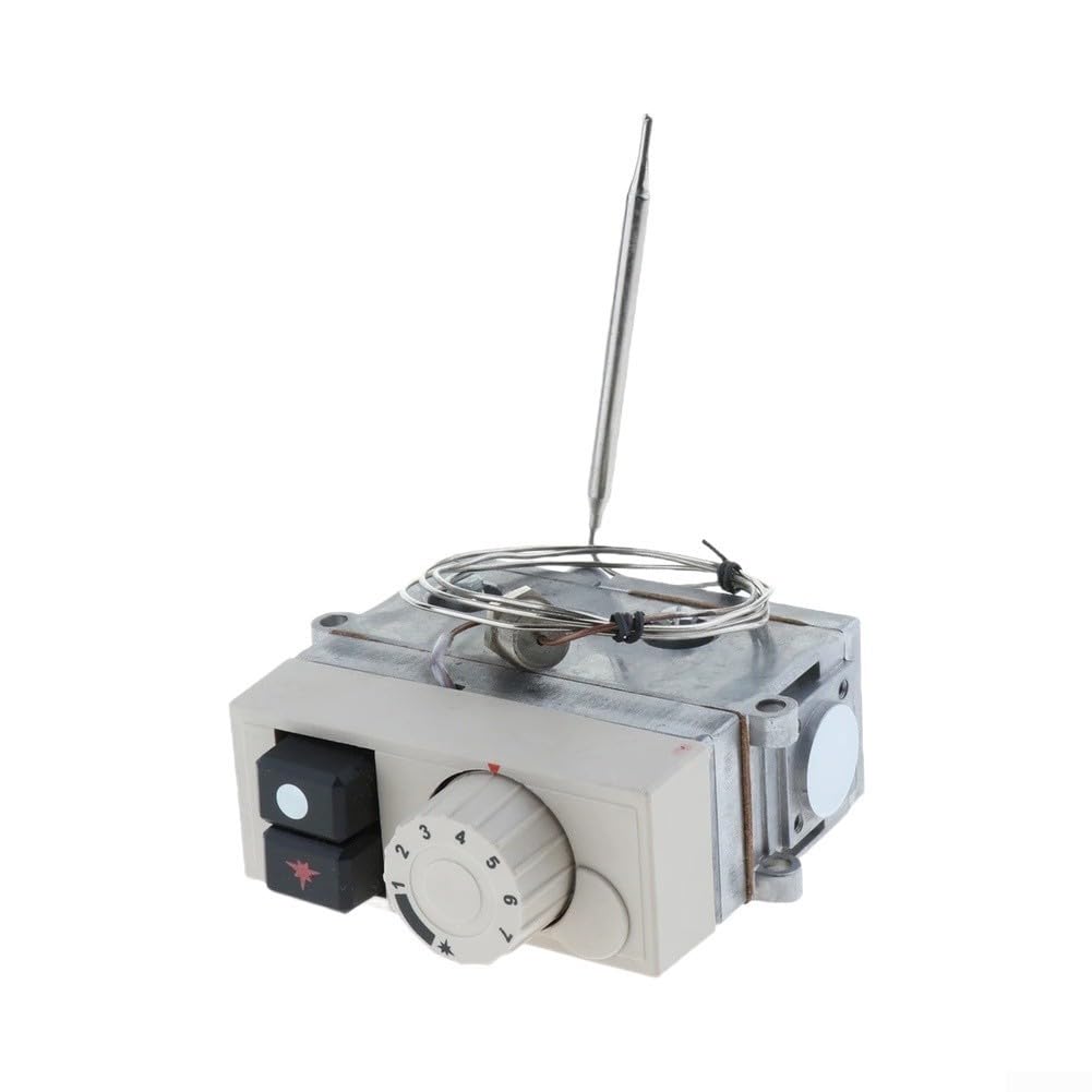Válvula de control de temperatura de freidora de 100-340 °C, regulador de termostato de gas con seguridad de fallo de llama y ajuste de flujo para cocina comercial