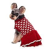 Kuoser Maglione per cani, a forma di cuore, caldo, maglioni per cani, maglioni a...