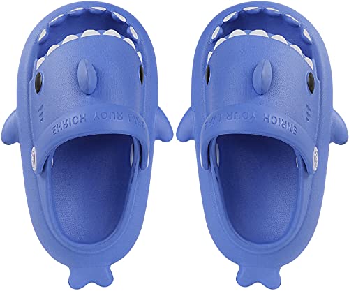 Image of KVbabby Kids Shark Slides Boys Girls Cloud Sandals | Cloud Sandals，Open Toe，Beach Pool Water Shoes，Slip-on，Lightweight，Non-Slip，Soft，Flexible，EVA Slippers