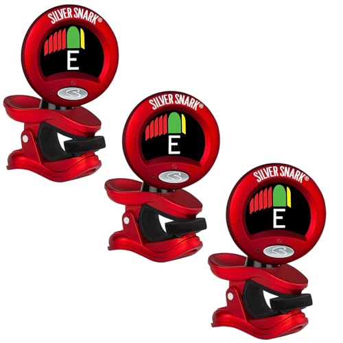 Snark 2 Clip-on All Instrument Tuner Red and Silver SIL RED (Pack of 3)