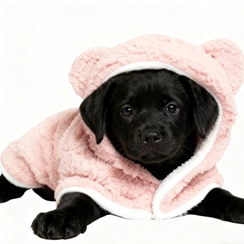 Housse à capuche pour petits moyens grands chiots contre le froid