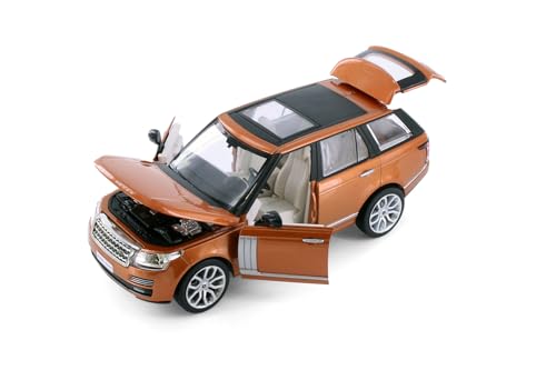 Modelo a escala 1:26 Range Rover SUV naranja miniatura 3