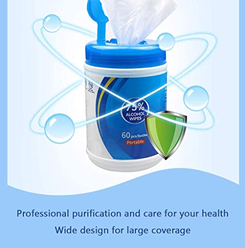 75 Alcohol Disinfectant Wipes 60 Sheets/Pack Portable 75 Alcohol Wet Wipes Antiseptic Cleaning Sterilization Wipes Wet Wipes for Tourism, Hotel, Restaurant, Home, Office, Car, Toy - Thumbnail 5