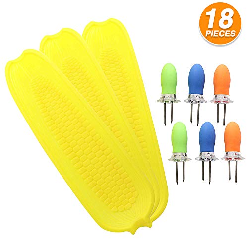 Corn Cob Holders and Dishes Set Corn on the Cob Skewer and Dish