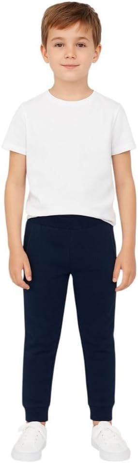 BenBen 4-Pack Boys Fleece Joggers with Pockets – Warm Kids Sweatpants, Sizes S to 2XL