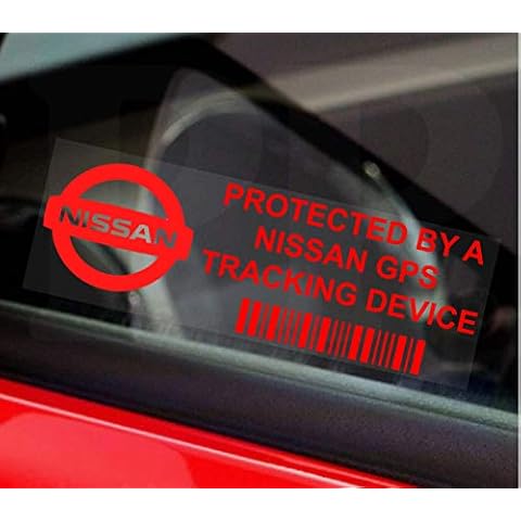 Platinum Place 5 x PPNISSANGPSRED GPS RED onto CLEAR Tracking Device Security WINDOW Stickers 87x30mm-Car,Van Alarm Tracker Cover