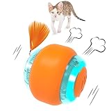 AOLIGY Moving Cat Toy Ball, Motion Activated Cat Toy for Indoor Cats, Interactive Cat Ball,USB Recha