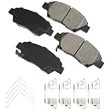 Akebono Ultra-Premium Ceramic Front Disc Brake Pads, GREY