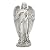 Alpine Corporation 31" Tall Indoor/Outdoor Angel Statue Yard Art Decoration, Light Gray