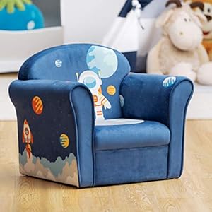   Costzon-Kids-Couch-Childrens-Sofa-Armrest-Chair-with-Pattern-Toddler-Furniture-wSturdy-Wood-Construction-Preschool-Lightweight-Children-Couch-Sofa-Chair-for-Aged-1-5-Boys-Girls-Gifts-Spaceman